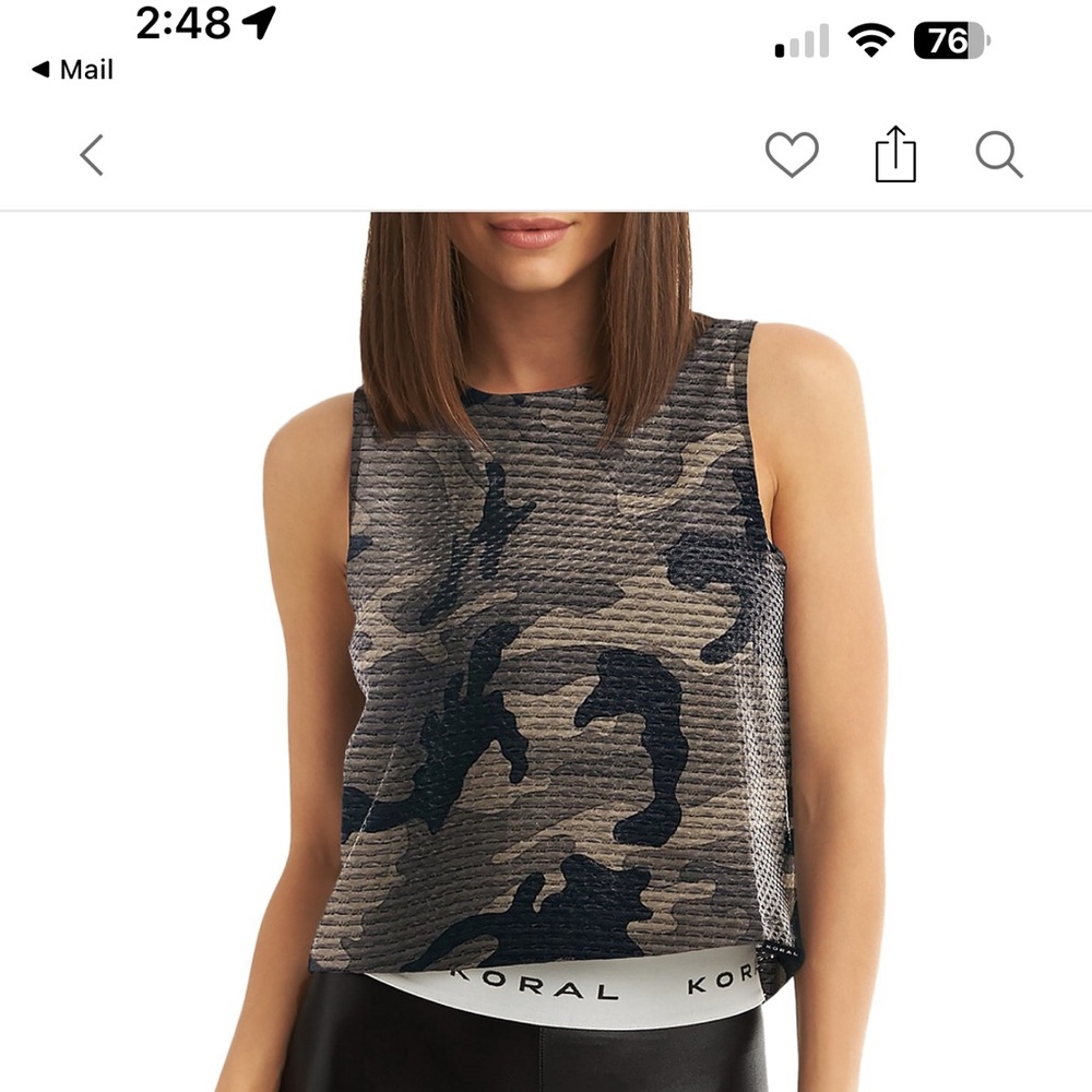 KORAL Netz Muscle Camo Tank. New with tags

I have the matching leggings listed